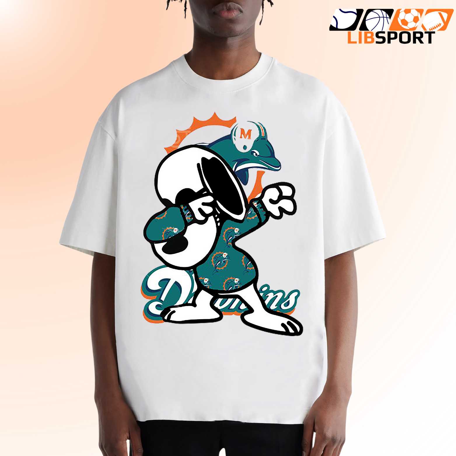 Snoopy Dolphins Graphic Tee, Miami Nfl Shirt, Unisex T-Shirt
